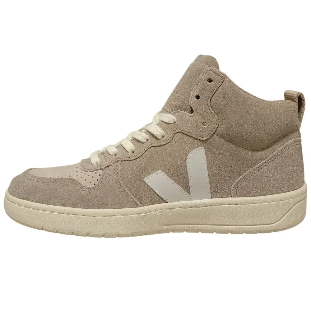 Veja Men V-15 High Top Retro Basketball Sneaker Size US 7 Dune Pierre Beige